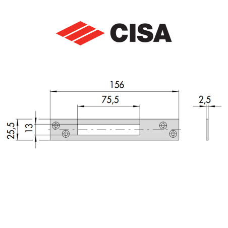 0623200 Cisa - Zinc-plated steel counterplate