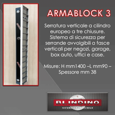 Coupled security locks for shutters ARMABLOCK 3