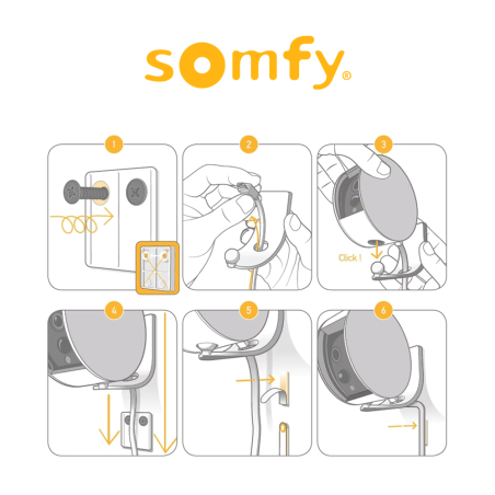 Supporto a muro per telecamera da interno Somfy Indoor Camera | Accessori per Infissi