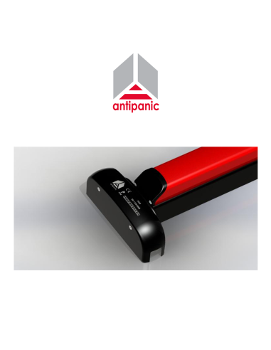 602/2 Antipanic - Double mechanical panic bar with integrated bar L. 1170 mm