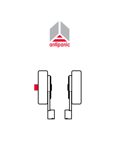 501 UNICO Antipanic - Maniglione antipanico meccanico centrale con barra esterna | Accessori per Infissi