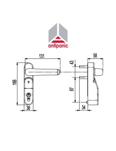 1095 Antipanic - Comando esterno elettrico per maniglioni antipanico