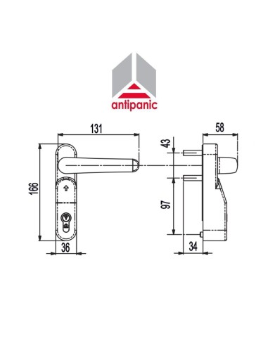 1093 Antipanic - External control for anti-panic handles