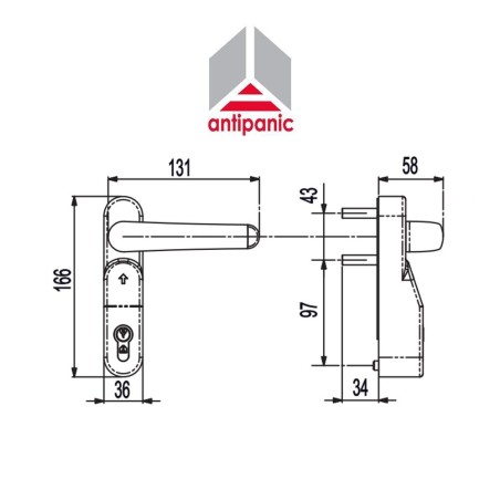 1093 Antipanic - External control for anti-panic handles