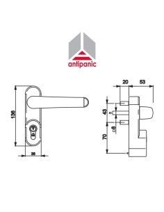 1090 Antipanic - External control for anti-panic handles 2