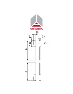 550 Antipanic - High/low rods and latches kit 2