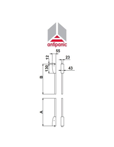 550 Antipanic - High/low rods and latches kit