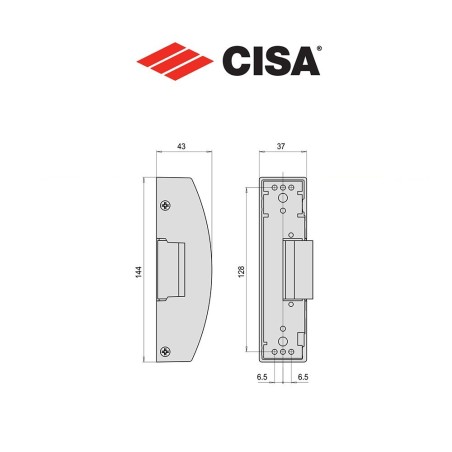 07083 Cisa - Incontro elettrico per maniglioni antipanico