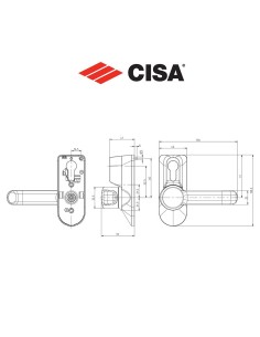 External control for Cisa Fast anti-panic handles item 0707838