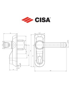 External control for Cisa Fast anti-panic handles item 0707868