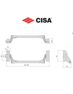 Cisa Fast Push central panic bar item 5900110