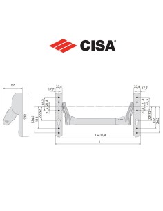 Handle for Cisa Fast Push anti-panic locks art. 5960710