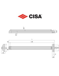 Cisa Fast Touch triple panic bar item 5981110