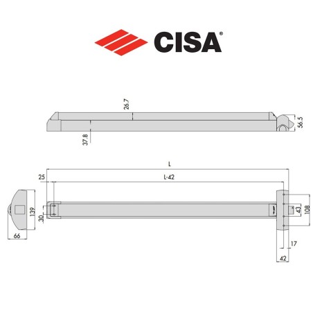 Cisa Fast Touch triple panic bar item 5981110