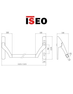 Iseo Pro Exit anti-panic handle item 94A000050699