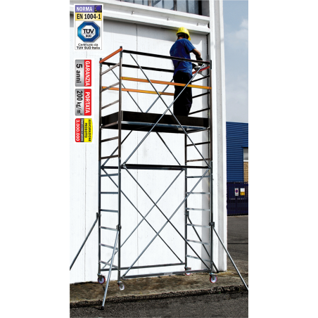 POKER - Ponteggio Professionale Trabattello versione Ancorata al muro