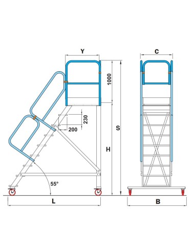 HEAVY-DUTY Platform Ladder 7760 - 7780