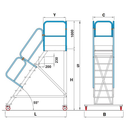 Scala a Palchetto HEAVY-DUTY 7760 - 7780