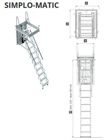 SIMPLO MATIC / SIMPLO / EASY - Scala Retrattile per SOTTOTETTO
