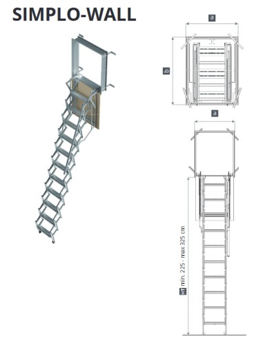 SIMPLO WALL - Retractable Ladder on the WALL