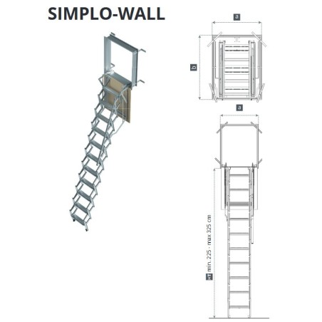 SIMPLO WALL - Scala Retrattile a MURO