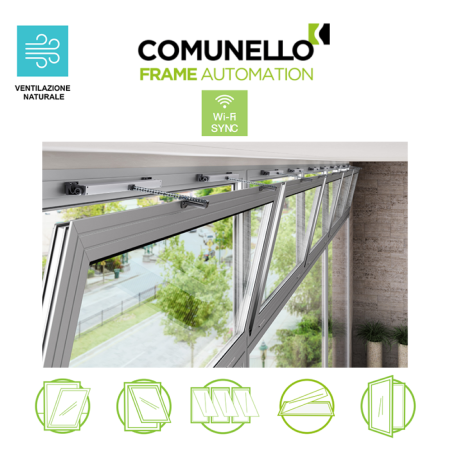 LIWIN L35 Slim Wi-Fi Comunello - Attuatore elettromeccanico a catena per finestre vasistas e a sporgere