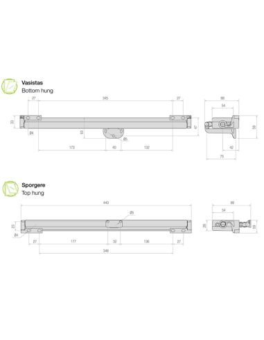 LIWIN L35 Slim Comunello - Electromechanical chain actuator for top-hung and bottom-hung windows