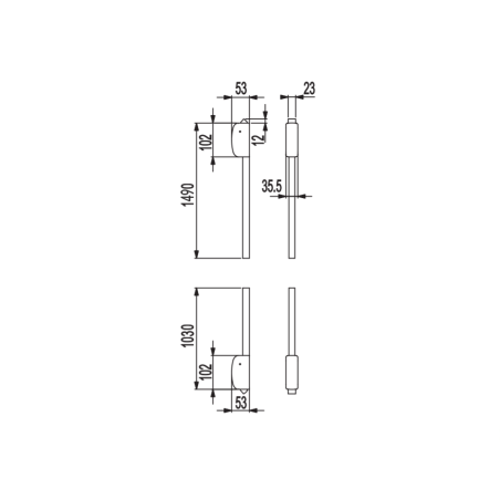 450/T Antipanic - Kit aste e scrocchi alto/basso