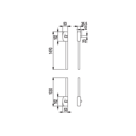 455/T Antipanic - Kit of rods and side latches