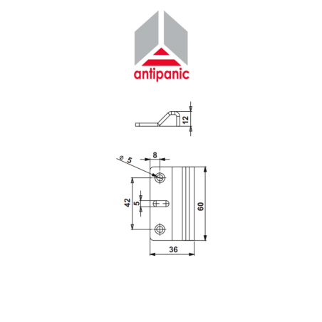 490/1 Antipanic - Floor striker for anti-panic handles