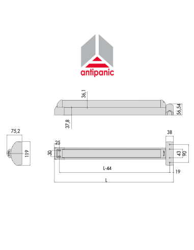 Maniglione per serrature antipanico Cisa Fast Touch art. 5971110