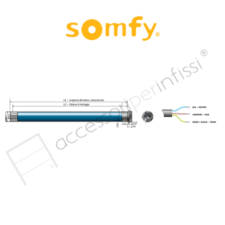 SUNILUS SCREEN io Somfy motore radio per tende screen senza cassonetto