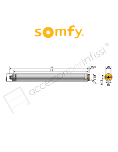 SUNEA SCREEN 40 io Somfy motore radio elettronico per screen verticali esterni o mantovane motorizzate 2