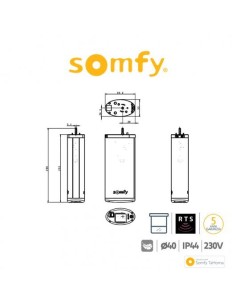 IRISMO MINI 35 RTS Somfy Motore tenda irismo wirefree 2