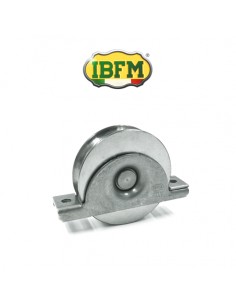 992/L IBFM - Ruota per cancelli con supporto interno 1 cuscinetto gola tonda Inox