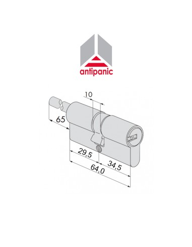 0E307 Cisa - Cilindro a profilo europeo predisposto per montaggio pomolo | Accessori per Infissi