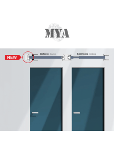 MYA Royal Pat - Porta filo muro scorrevole centro muro reversibile per interni 2