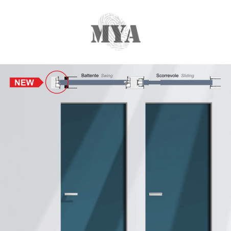 MYA Royal Pat - Porta filo muro scorrevole centro muro reversibile per interni | Accessori per Infissi