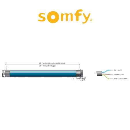 ALTUS RS io Somfy motore radio per tapparelle e tende da sole