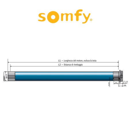 RS100 io Hybrid Somfy motore radio per tapparelle | Accessori per Infissi