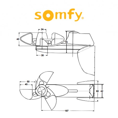 SOLIRIS WT Somfy - sensore per vento e sole  | Accessori per Infissi