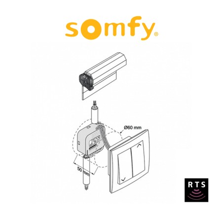 Micro ricevitore radio RTS Somfy per tapparelle