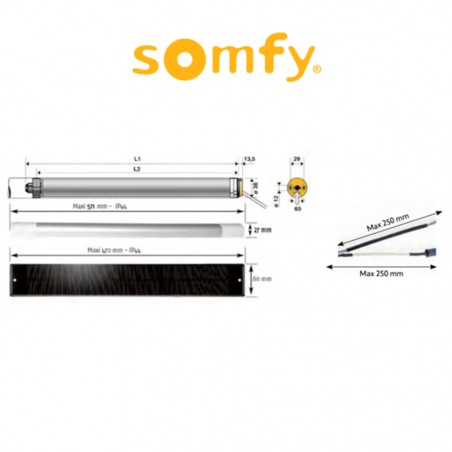 OXIMO 40 WIREFREE RTS Somfy motore radio per tapparelle