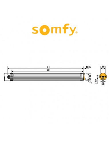 LS 40 WT Somfy motore per tapparelle
