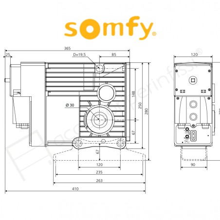 COMPACT Somfy operatore per cancelli, serrande metalliche, porte basculanti e porte a spostamento laterale
