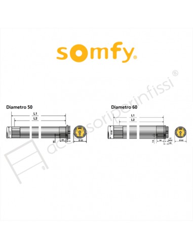 OREA RTS Somfy motore per tende da sole cassonate