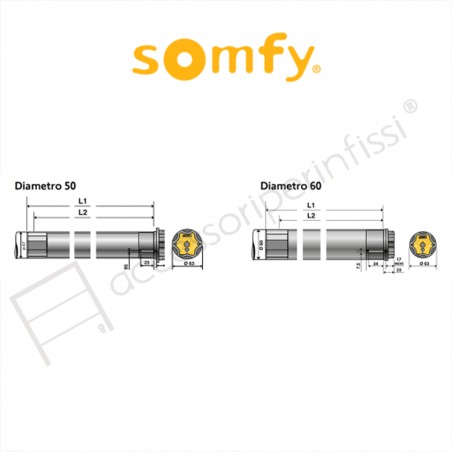 OREA RTS Somfy motore per tende da sole cassonate