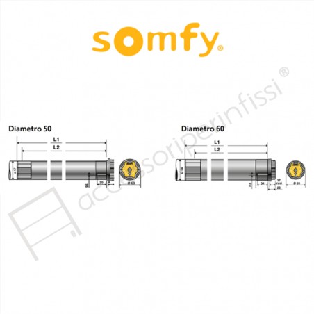 OREA WT Somfy motore per tende da sole cassonate