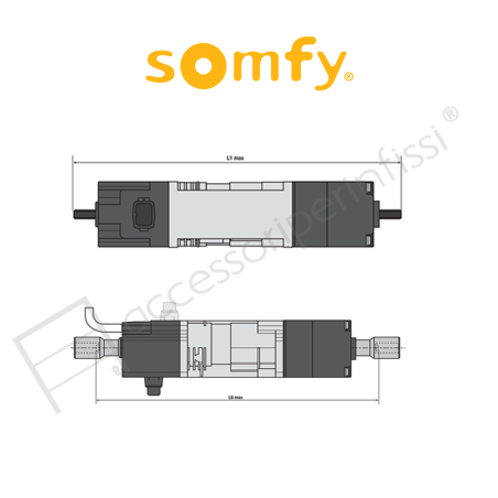 J4 HTM Somfy motore per frangisole e lamelle