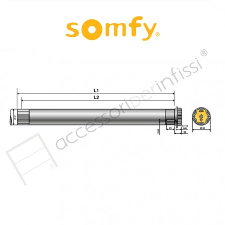MAESTRIA WT Somfy motore radio per tende ZIP e convenzionali
